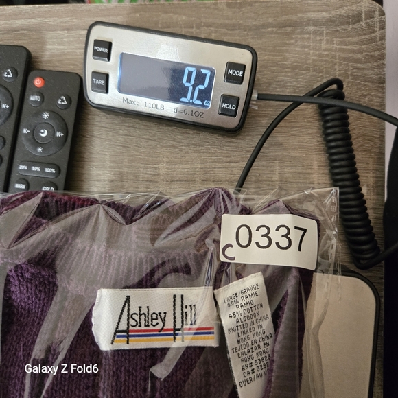 Ashley Hill Purple Cable Knit Sweater Vest Size L Ramie Cotton Vintage 80s - Picture 7 of 7